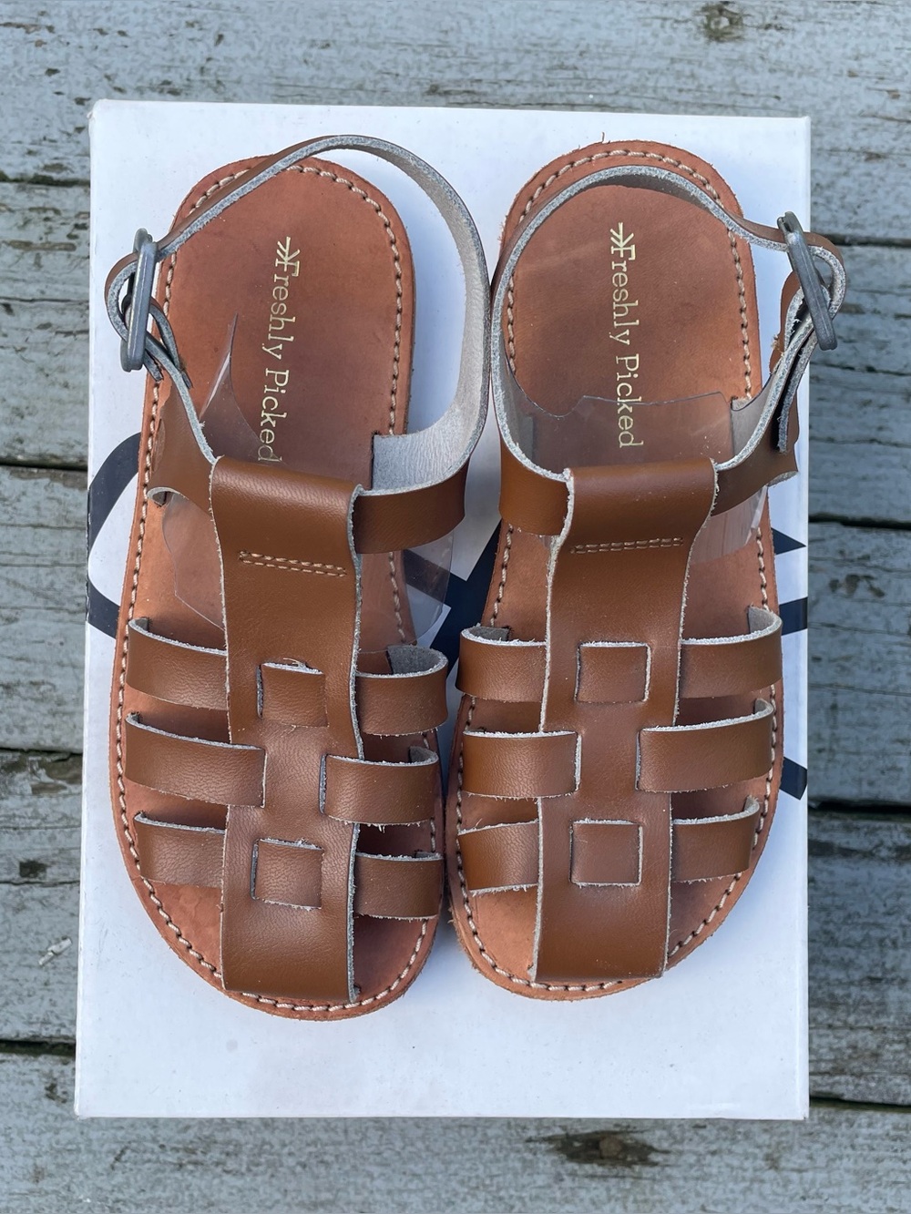 Freshly Picked Bixby sandals 12 cognac